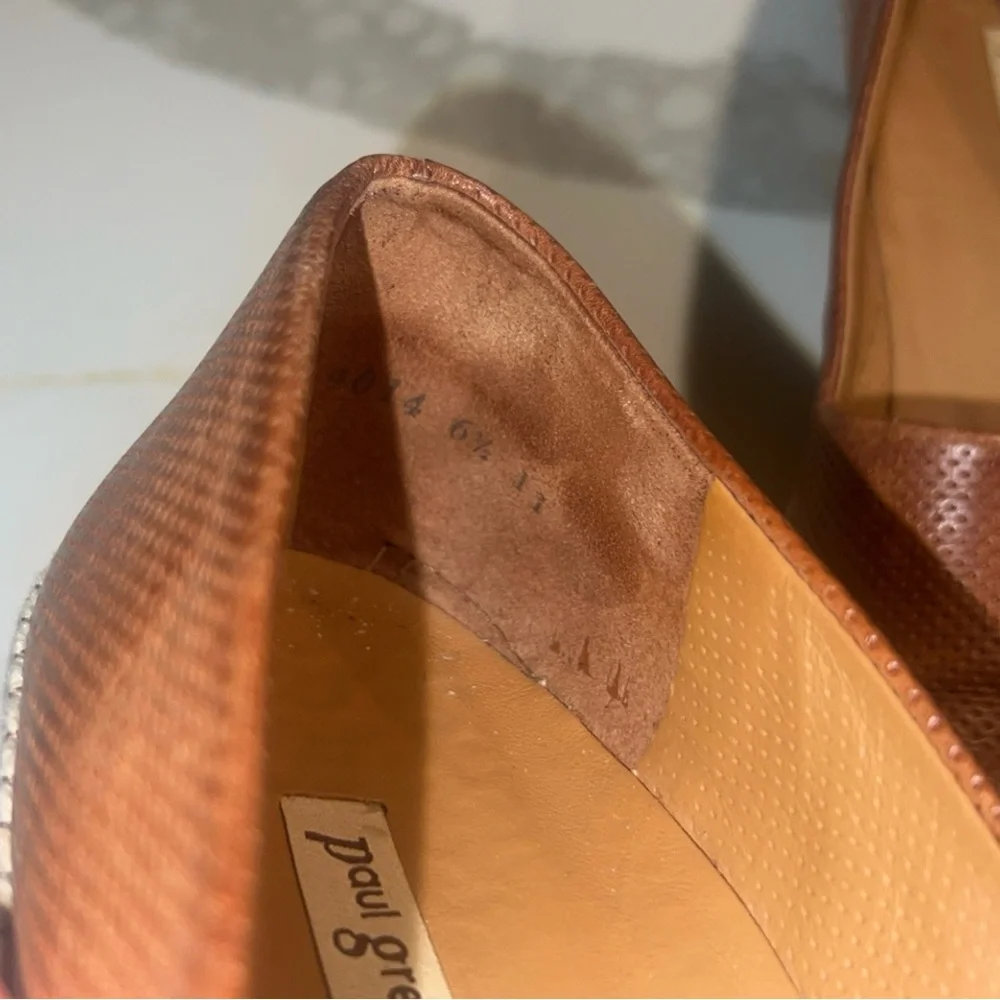 PAUL GREEN Perforated Leather Espadrille